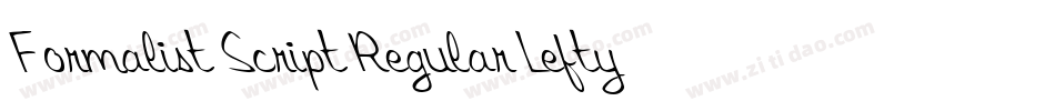 Formalist Script Regular Lefty字体转换